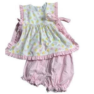 James &‎ Lottie Abigail Bloomer/Banded Short Set - Squeeze The Day NWT 3T